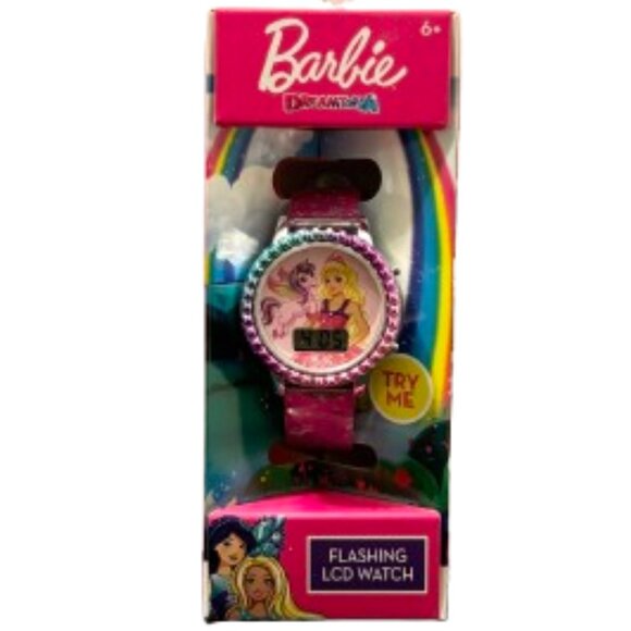 Mattel Other - Mattel Barbie Child LCD Digital Watch with Unicorn Flashing Dial